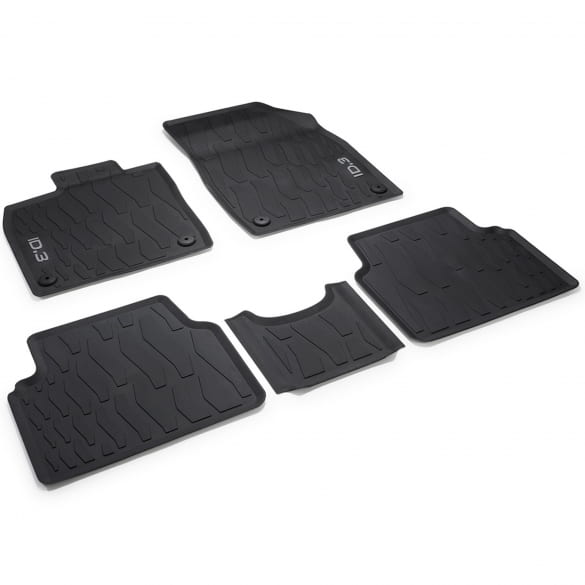 Rubber floor mats set VW ID.3 black 5-piece Genuine Volkswagen