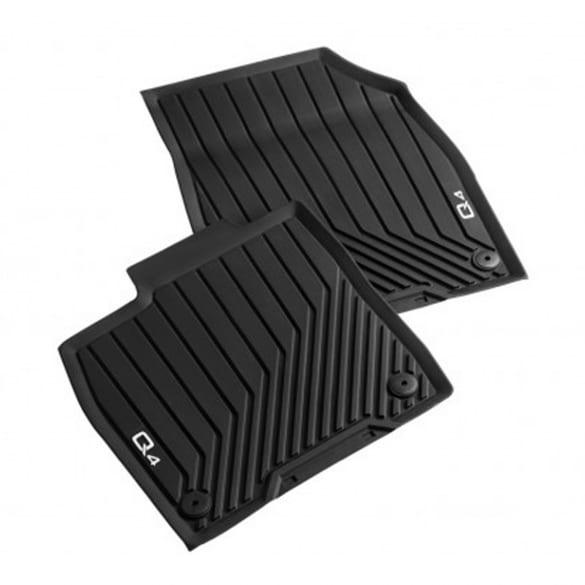 Rubber floor mats set 2-piece front Q4 Genuine Audi | 89B061501 041