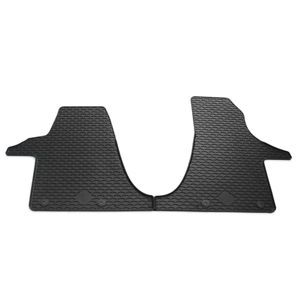 Rubber floor mats Plus 2-piece set front black VW T6.1 Genuine Volkswagen