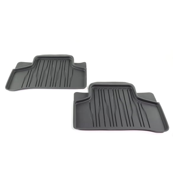 Rubber floor mats set 2-piece rear black EQE V295 Genuine Mercedes-Benz 