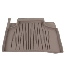 Rubber floor mats balao brown 2-piece rear EQS V297 | Gummimatten-hinten-V297