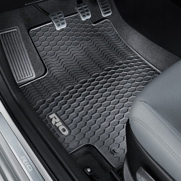 Rubber floor mats KIA Rio YB black 4piece set Genuine KIA H8131ADE00GR
