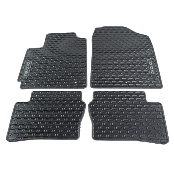 Rubber floor mats KIA Picanto JA black 4piece set Genuine KIA