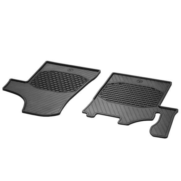 Rubber floor mats Vito Facelift C639 black 2-piece Genuine Mercedes-Benz