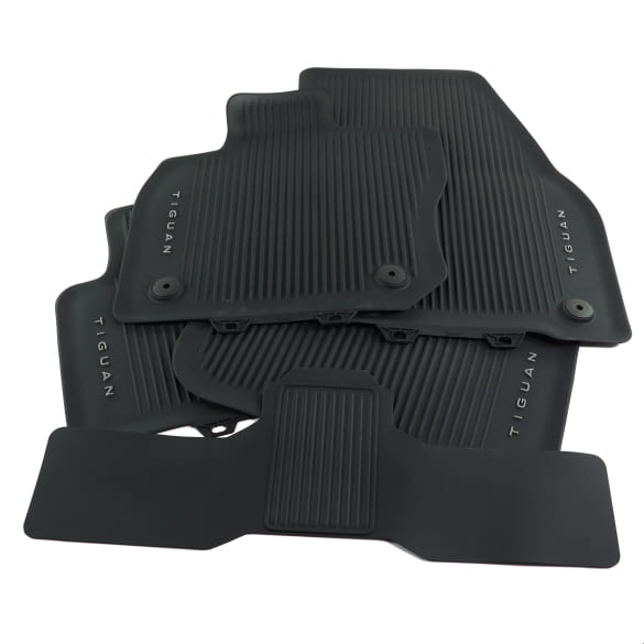 Rubber floor mats VW Tiguan 3 CT1 5-piece black Genuine Volkswagen