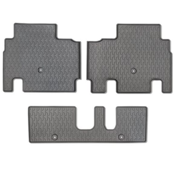 Rubber floor mats rear KIA EV9 AE black 3-piece set for 7-seater Genuine KIA