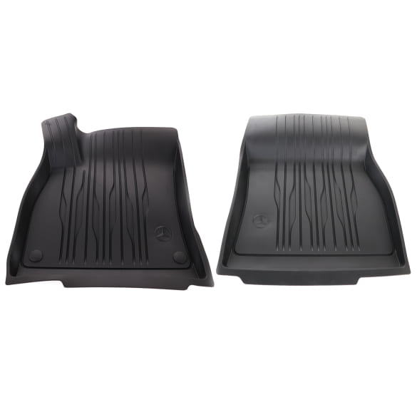 Rubber floor mats front CLA Coupe C174 black 2-piece genuine Mercedes-Benz