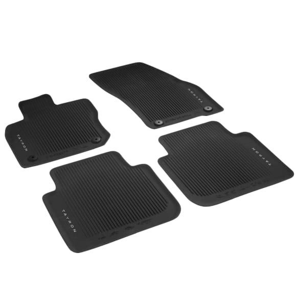 Rubber floor mats VW Tayron R4 4-piece black Genuine Volkswagen
