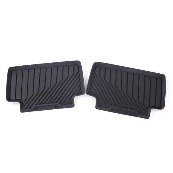 Rubber floor mats rear Audi Q6 e-tron black 2-piece