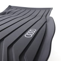 S-Line rubber floor mats front Audi Q6 e-tron black 2-piece | 4P1061501
