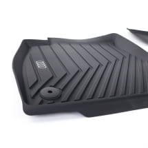 S-Line rubber floor mats front Audi Q6 e-tron black 2-piece | 4P1061501
