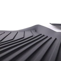 S-Line rubber floor mats front Audi Q6 e-tron black 2-piece | 4P1061501