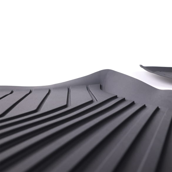 Rubber floor mats front Audi A6 C9 FN black 2-piece | 4P1061501