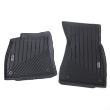 S-Line rubber floor mats front Audi Q6 e-tron black 2-piece | 4P1061501