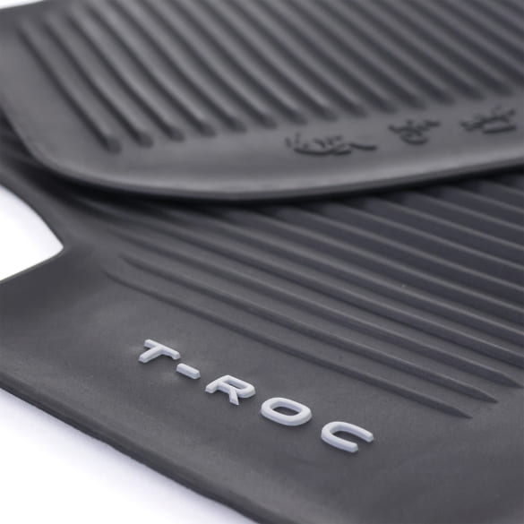 Rubber floor mats VW T-Roc A2 4-piece black Genuine Volkswagen | 2GV061500 82V