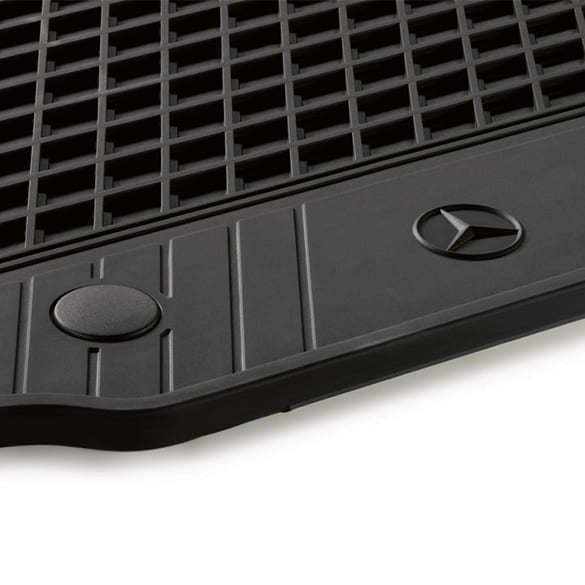 Rubber mats black back S-Class W222 genuine Mercedes-Benz