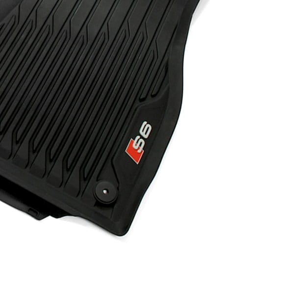S6 Rubber floor mats Audi A6 C8 4A 2-piece front black