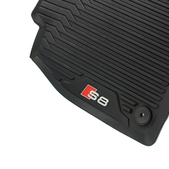 S8 Rubber floor mats Audi A8 D5 4N 2-piece front black
