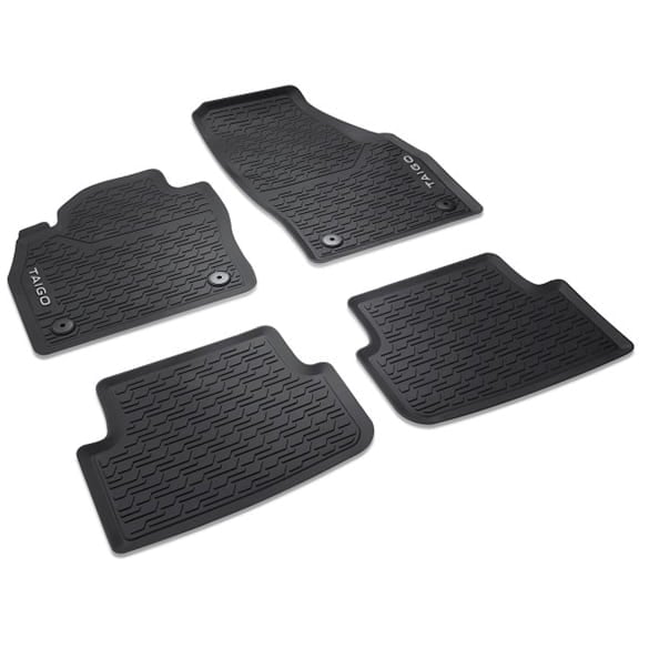 VW Taigo Rubber Floor Mats 4-piece Genuine Volkswagen | 2G7061500 82V