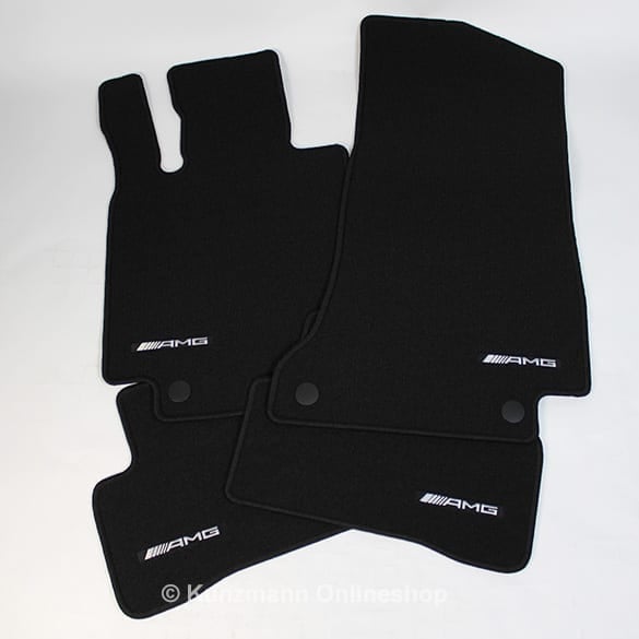 AMG floor mats set C-Class coupé C205 & convertible A205 black genuine Mercedes-Benz