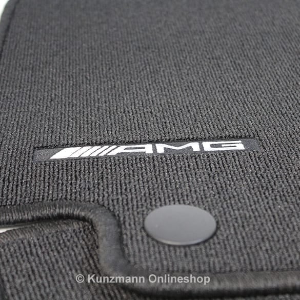 AMG floor mats set C-Class Cabrio A205 Coupé C205 black Genuine Mercedes-Benz | A2056807505 9G63 AMG floor mats set C-Class Cabrio A205 Coupé C205 black Genuine Mercedes-Benz | A2056807505 9G63