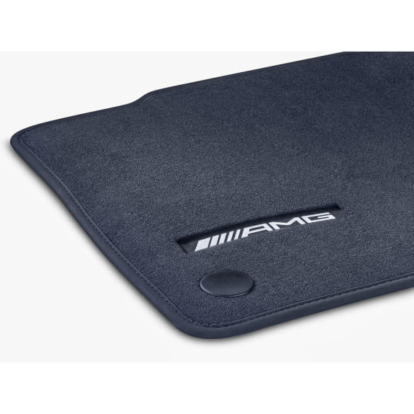 AMG Floor Mats Velour Mats EQE V295 biscaya blue 4-piece Genuine Mercedes-AMG