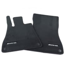 AMG floor mats velour mats SL R232 AMG GT C192 black 2-piece front | A2326802703 9J74