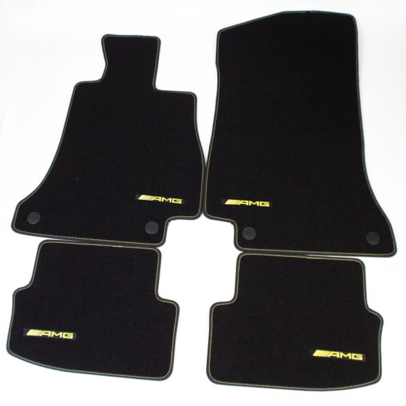 AMG Velour Mats Floor Mats Edition 1 C-Class C205 black 4-piece Genuine Mercedes-AMG