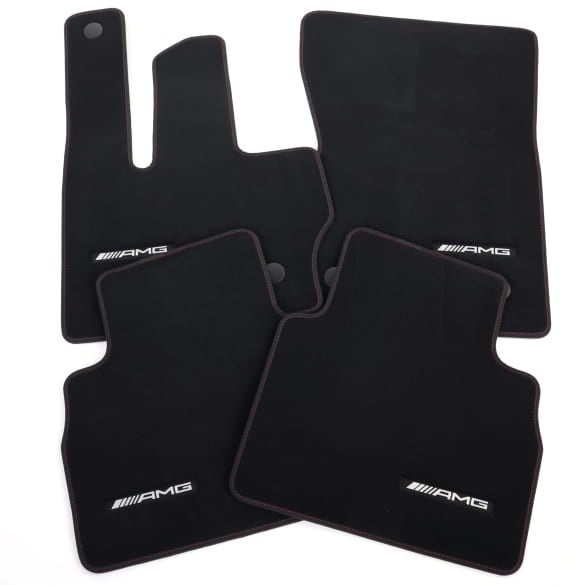 AMG velours floor mats G-Class W465 black SL red 4-piece set genuine Mercedes-Benz 