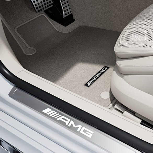 AMG velours floor mats S-Class sedan long V223 macciato beige 4-piece set Genuine Mercedes-Benz 