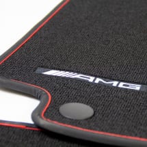 red cut AMG floor mats set C-Class W205 S205 black Genuine Mercedes-Benz | A2056806105 9G63