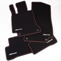 red cut AMG floor mats set C-Class C205 A205 black Genuine Mercedes-Benz | A2056806205 9G63