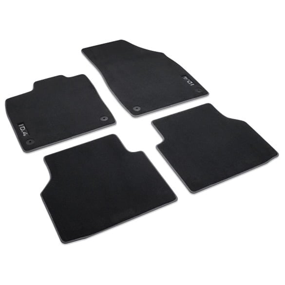 Velour floor mats ID.4 set 4-piece black Genuine Volkswagen