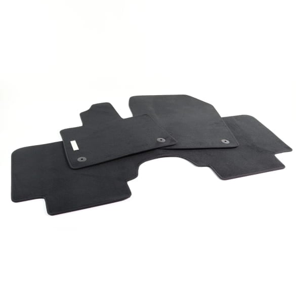 Floor mats velour mats black smart ONE #1 HX11 3-piece set Kunzmann