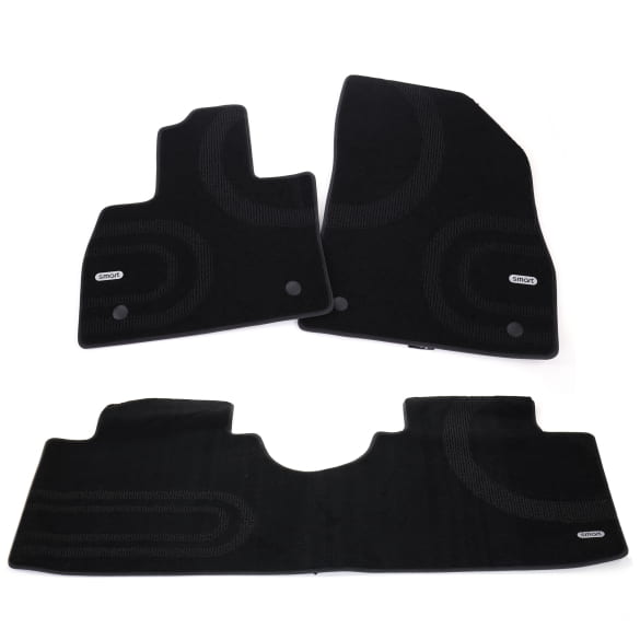 Floor mats velour mats black smart #5 HY11 3-piece set | QAP6608152225