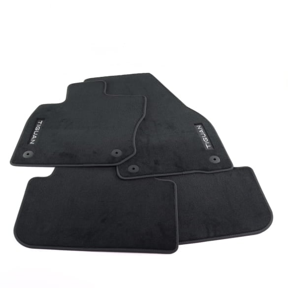 Textile floor mats premium velours 4-piece set black VW Tiguan 3 CT1 Genuine Volkswagen