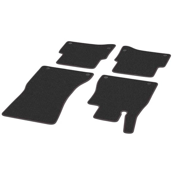 Velour floor mats set S-Class W223 black / carmine red Genuine Mercedes-Benz