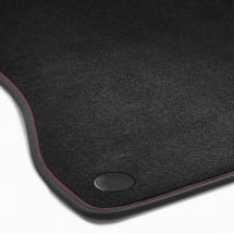 Velour floor mats black carmine red S-Class W223 Mercedes-Benz | A2236800206 3F43