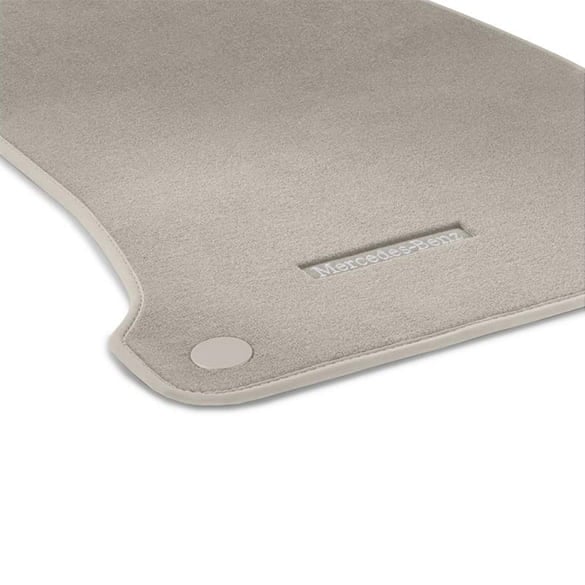 Velour floor mats EQS SUV X296 macchiatobeige 3-piece Genuine Mercedes-Benz 