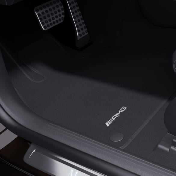Velour floor mats black EQS SUV X296 4-piece Genuine Mercedes-AMG