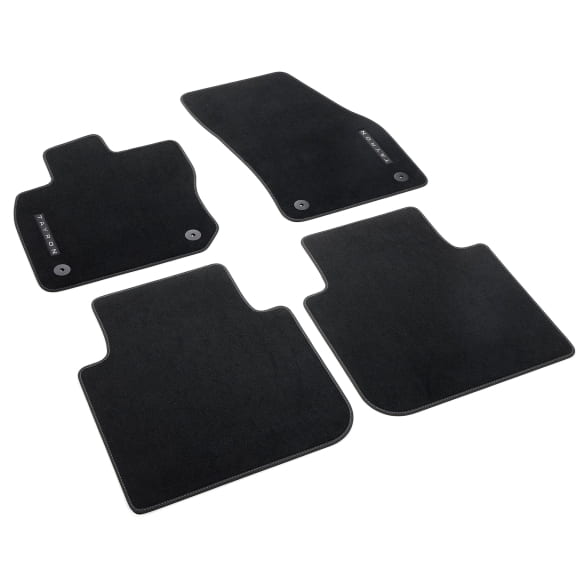 Velours floor mats VW Tayron R4 4-piece black Genuine Volkswagen
