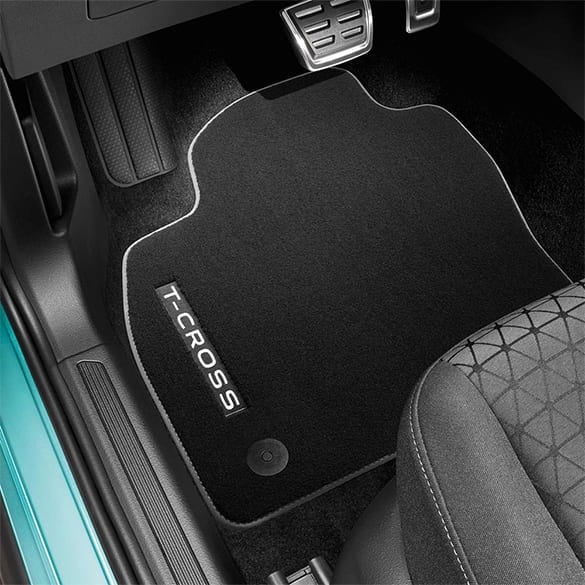 VW T-Cross floor mats velour mats set 4-piece black Genuine Volkswagen