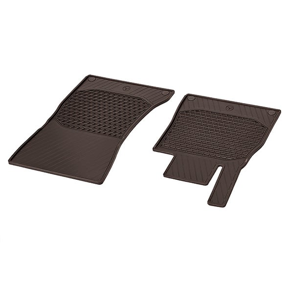 Rubber floor mats 2-piece front espresso brown S-Class Genuine Mercedes-Benz