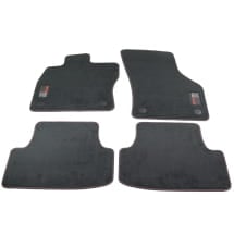 VW Golf 8 velours floor mats GTI Fanfest 2024 4-piece black genuine Volkswagen | 5H1061270B