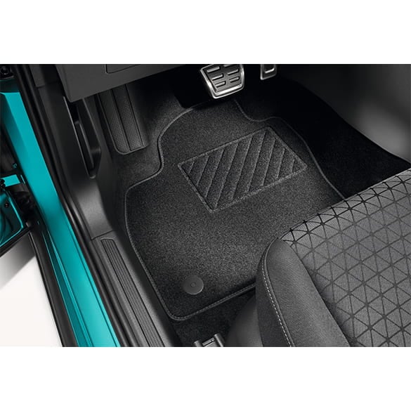 VW T-Cross Textile Floor Mats Set 4-piece black Genuine Volkswagen