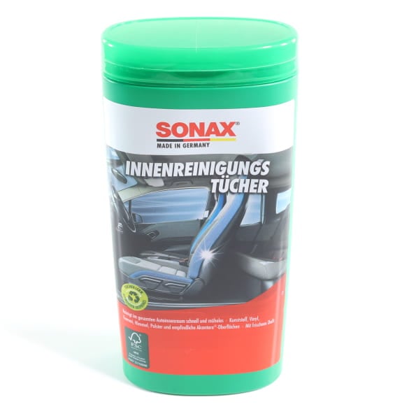 SONAX interior cleaning cloths box wet wipes 25 pieces 04122000