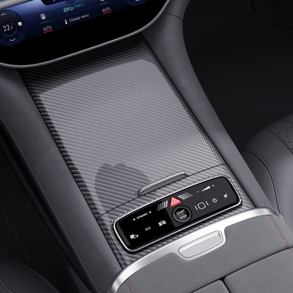 AMG Carbon center console cover EQS SUV X296 Genuine Mercedes-AMG