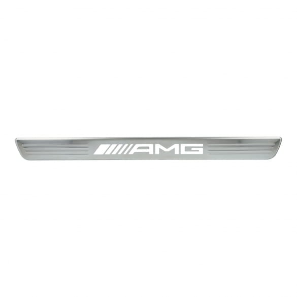 AMG door sill cover silver/white Genuine Mercedes-Benz