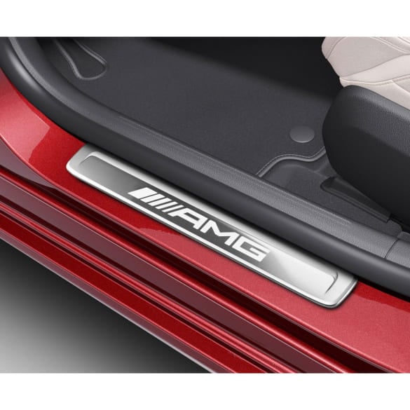 AMG door sill cover silver/white Code U25 C-Class 206 Genuine Mercedes-AMG