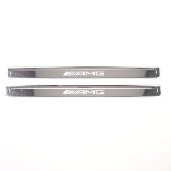 AMG interchangeable door sill covers CLE C236 A236 silver white illuminated Genuine Mercedes-Benz